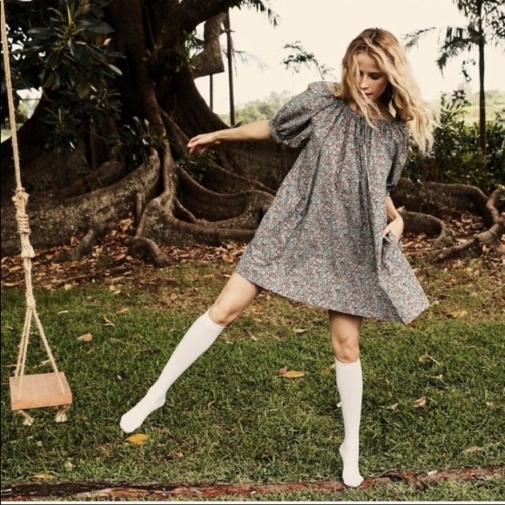 Doen Chestnut Dress White Jardin Small